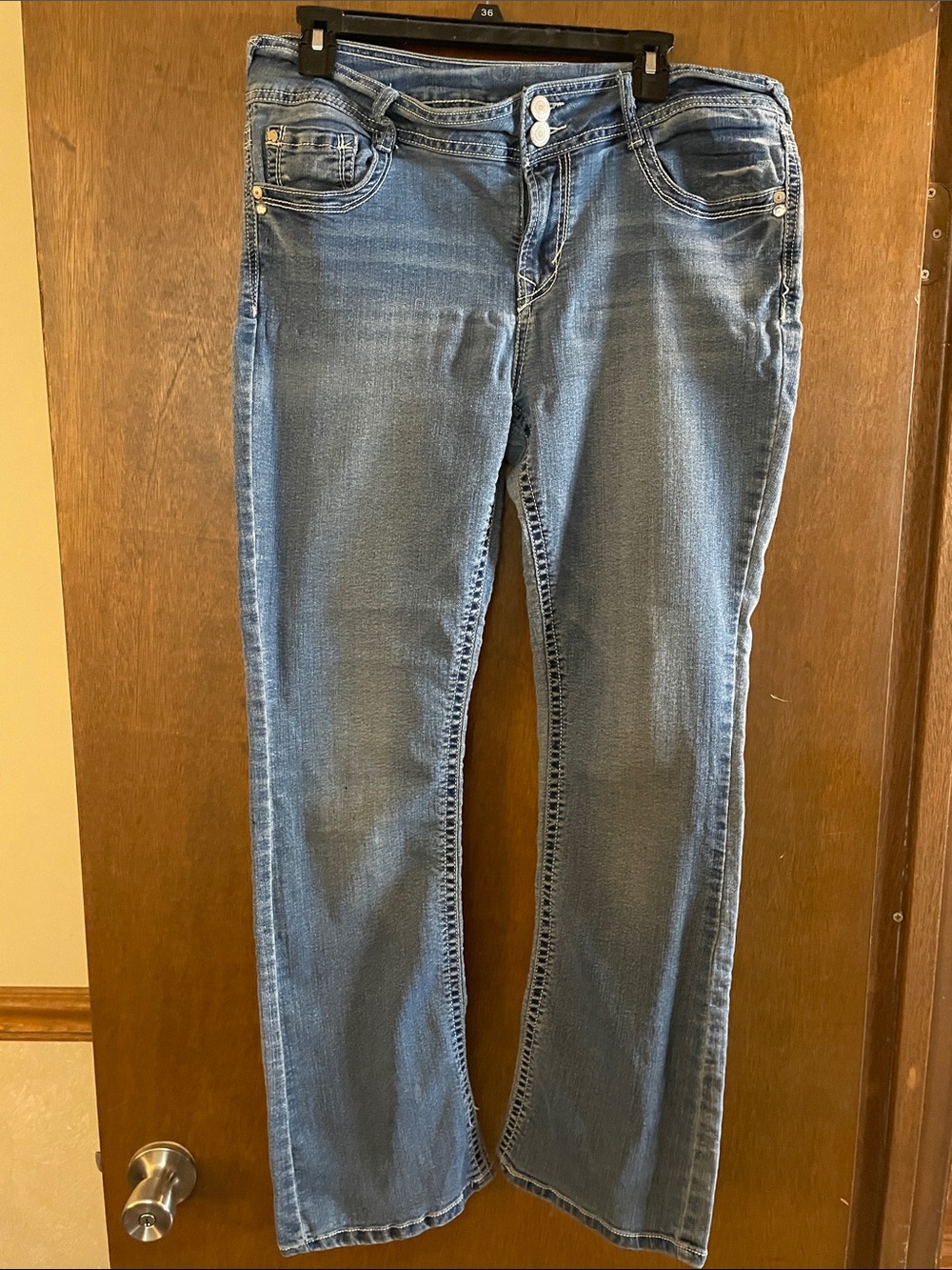 Wallflower Medium Blue Stretch Bootcut Jeans